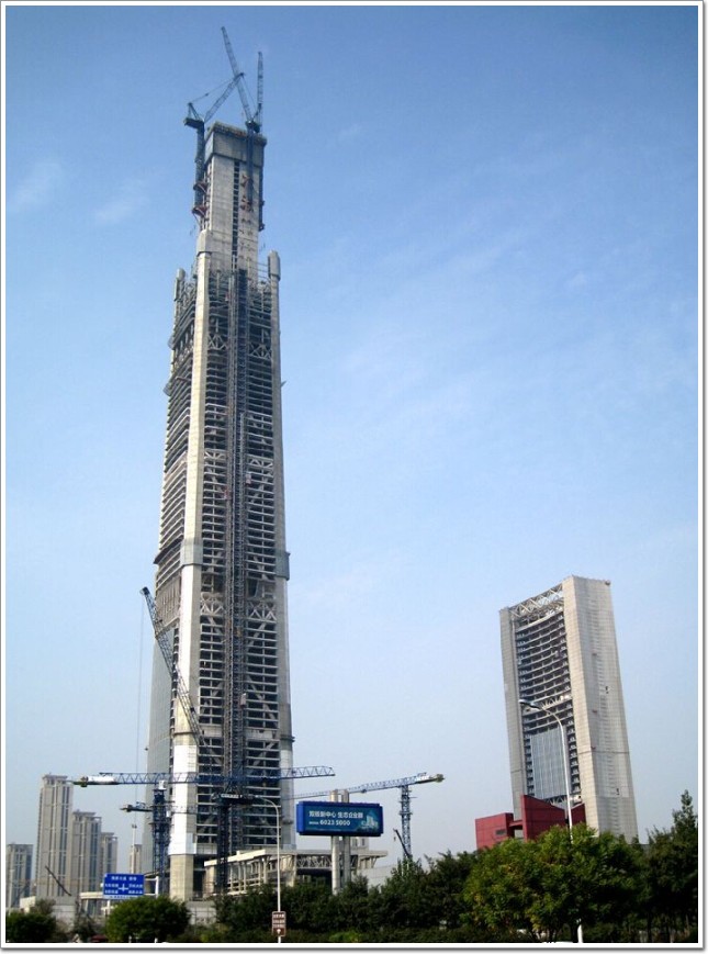 中國第一高樓——高銀金融117大廈施工遠景圖 中國第一高樓——高銀金融117大廈施工遠景圖