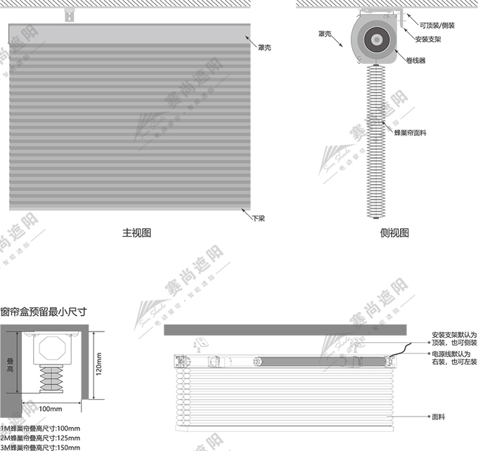 電動蜂巢簾安裝方式