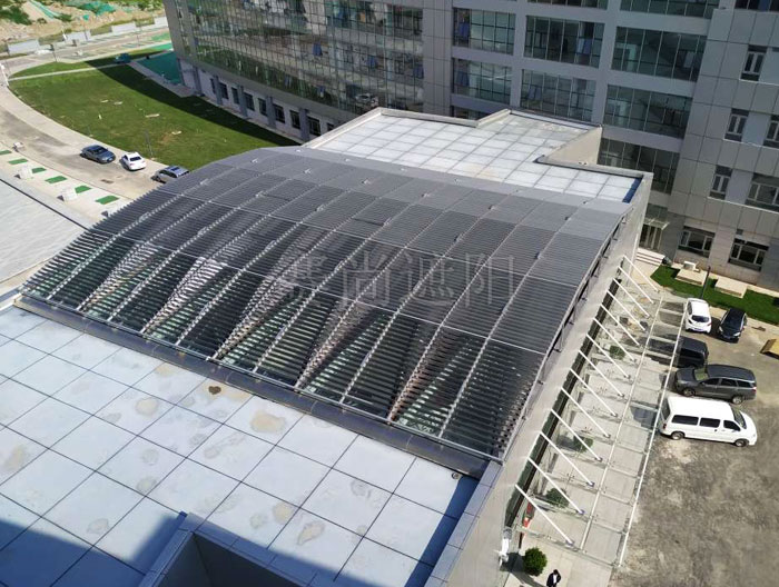 建筑不規(guī)則（異形）采光頂遮陽百葉設(shè)計實景效果圖